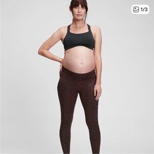 GAP Brown Leopard Leggings- Maternity